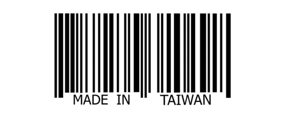 Fabricado en Taiwán en código de barras — Foto de Stock