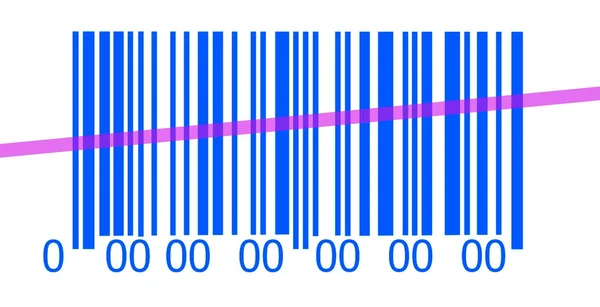 Abstract barcode security pattern background with laser — Stock Photo, Image