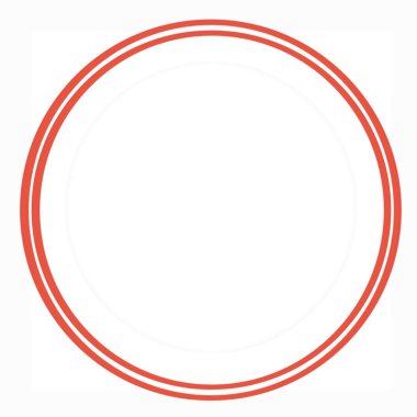 Beyaz zemin üzerine kırmızı soyut daireler