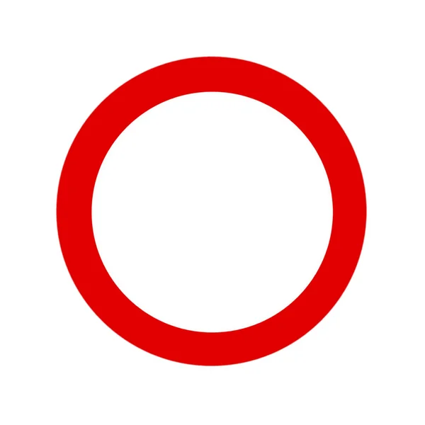 Cerchio astratto rosso su sfondo bianco — Foto Stock
