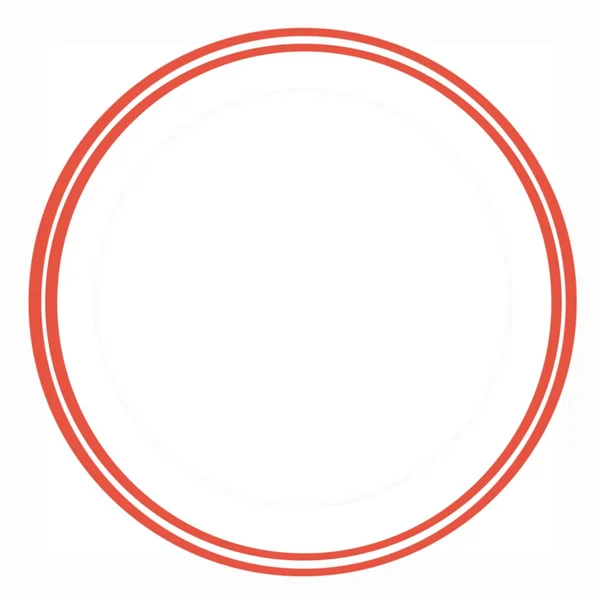 Cercles abstraits rouges sur fond blanc — Photo