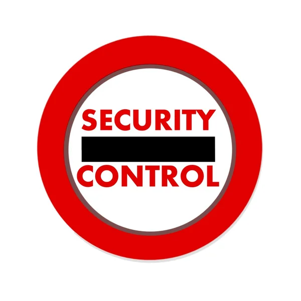 Ícone de controle de segurança — Fotografia de Stock