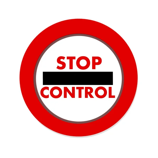 Stop controle beveiligingspictogram — Stockfoto