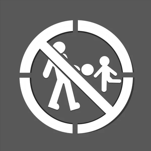 Playing football prohibited sign, — Stock Photo, Image