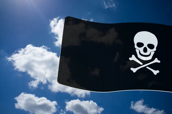 Пиратский флаг — стоковое фото