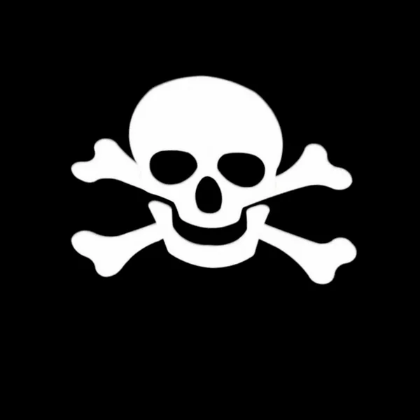 White skull and crossbones symbol — Stock Photo, Image