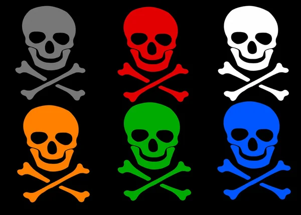 Skull and crossbones set — Stockfoto