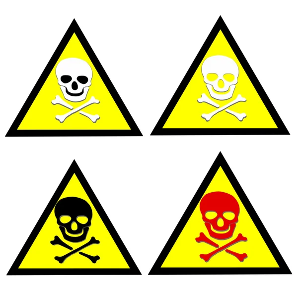 Beware toxic stickers  set — Stock Photo, Image