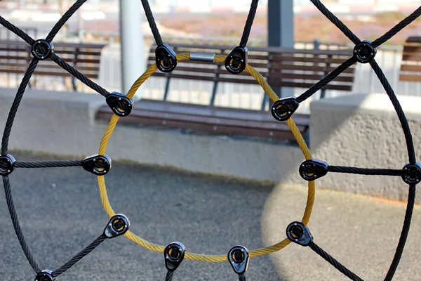 Rope spider web in playground — Stock Photo, Image