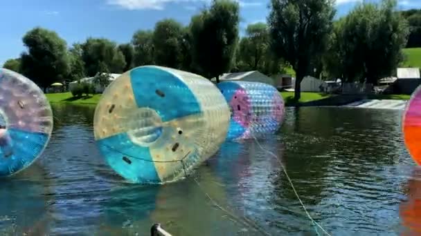 München Bayern Tyskland Olympiska Parken Underhållning För Barn Nöjesparksturer Flytande — Stockvideo