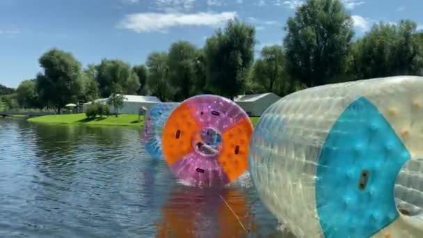 Munich Baviera Alemania Parque Olímpico Entretenimiento Para Niños Paseos Parque — Vídeo de stock