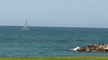 Akdeniz 'de Güzel Beyaz Yat, 4K