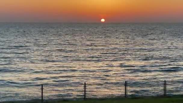 Coucher Soleil Magnifique Sur Mer Méditerranée — Video