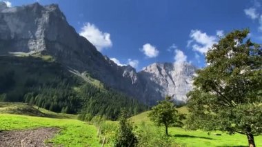 Eng Alm, Tirol 'deki Karwendel Dağları. Avusturya. 4K