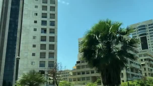 Tel Aviv Srail Haziran 2021 Otobüs Penceresinden North Tel Aviv — Stok video