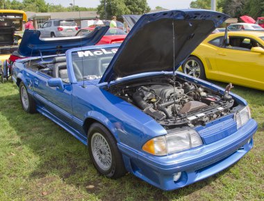 Mavi ford mustang mclaren