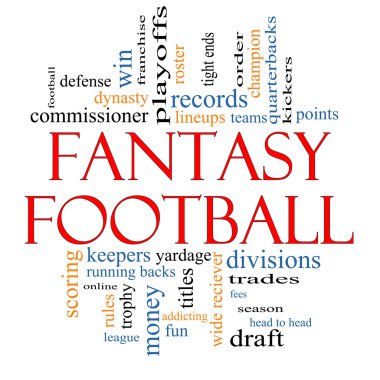 Fantasy Football Word Cloud Concept clipart