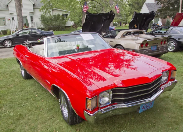 1967 Chevy Chevelle Malibu rojo coche —  Fotos de Stock