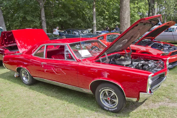 1967 kırmızı pontiac gto kas araba