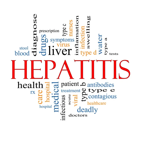 Concepto de nube palabra hepatitis — Foto de Stock