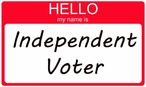 Hello I am an Independent Voter — Stock Photo, Image