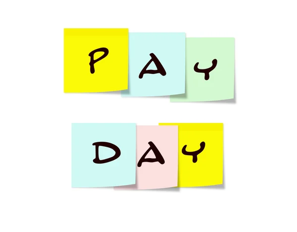 Pay Day Sticky Notes — Stock Photo, Image