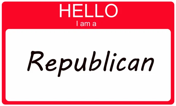 Hallo ben ik een Republikeinse — Stockfoto