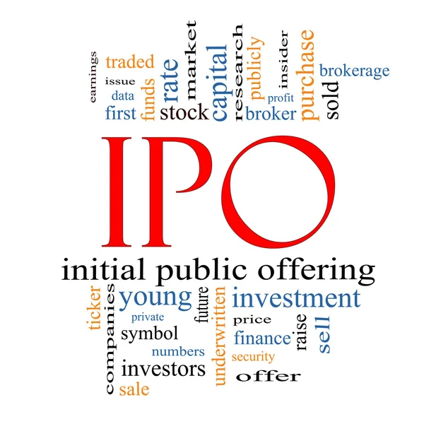 IPO Word Cloud Concept — Stock Photo, Image