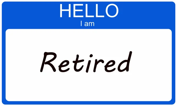 Olá, estou aposentado. — Fotografia de Stock
