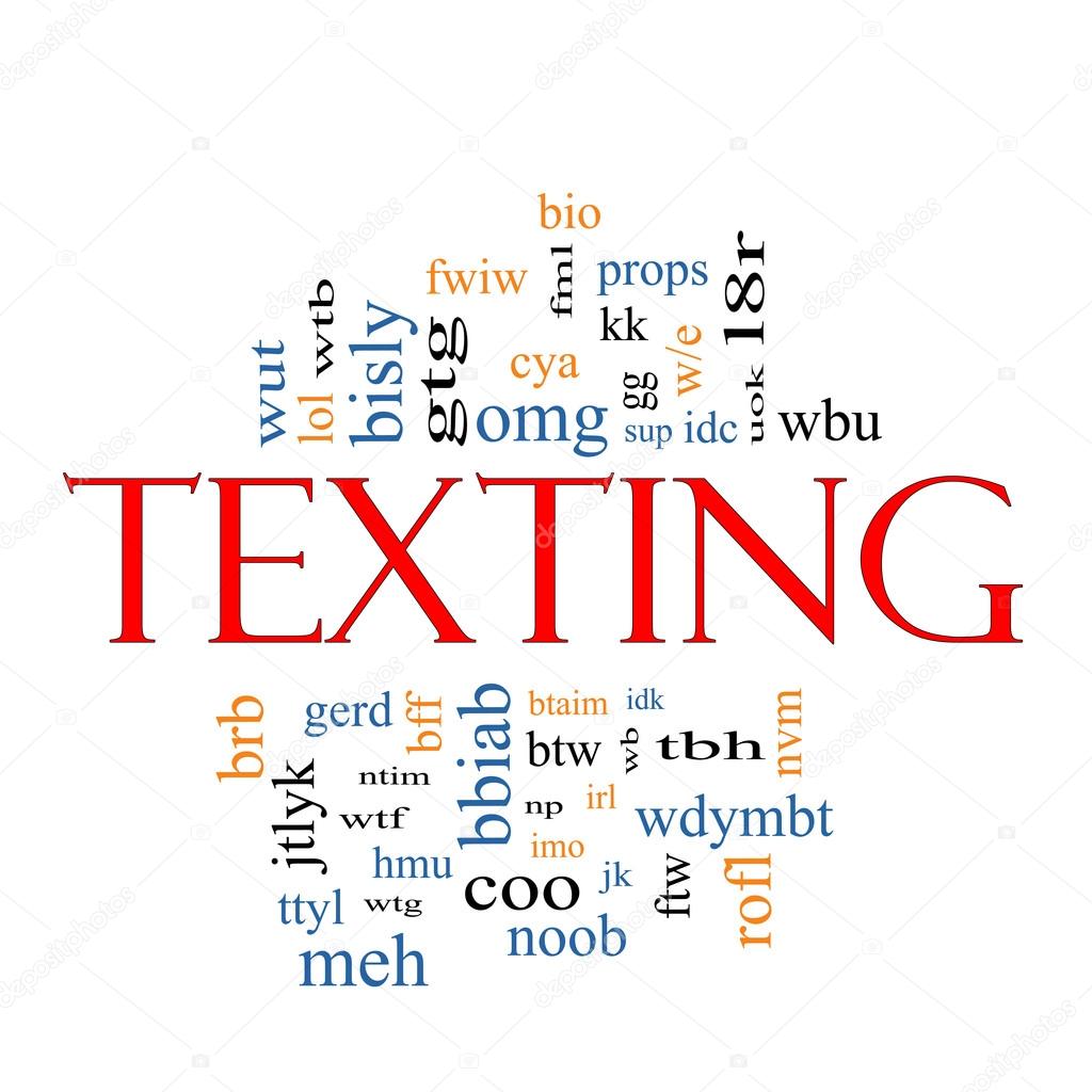 Texting Word Cloud Concept