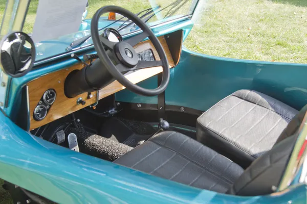 Vintage Aqua Azul Buggy Interior — Foto de Stock