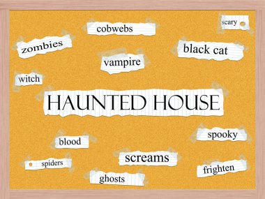 perili ev corkboard kelime kavram