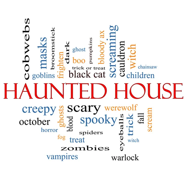 Haunted House Word Cloud Concept — Stock Photo, Image