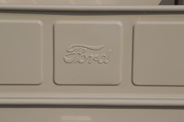 Off White Ford Pickup Tailgate 1950
