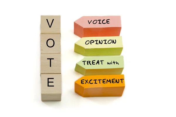 VOTE excitement blocks — Stock Photo, Image