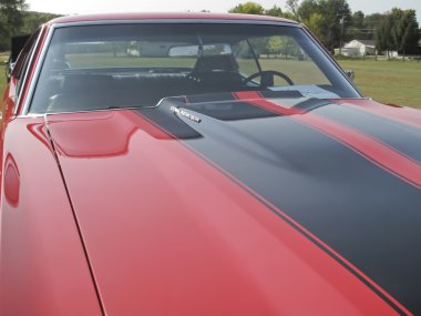 1970 Red Black Chevy Chevelle SS Hood