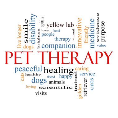 Pet Therapy Word Cloud Concept clipart
