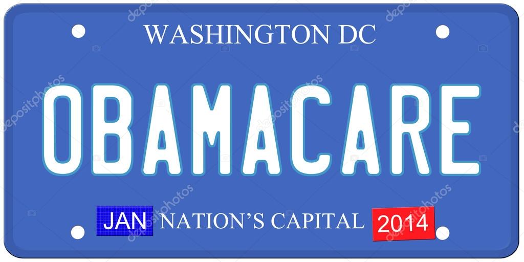 Obamacare Washington DC License Plate