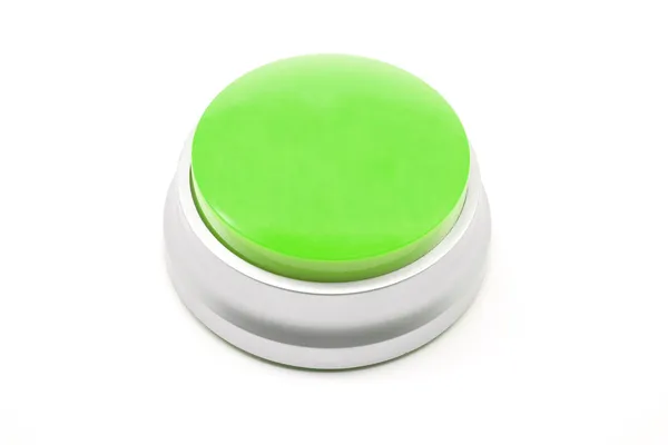 Stora gröna knappen — Stockfoto