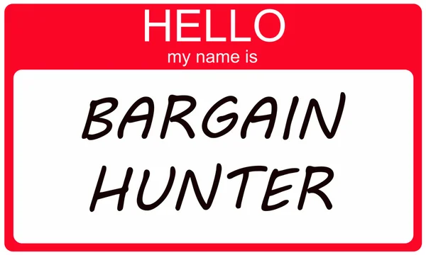 Hello my name is Bargain Hunter — Stock Photo, Image
