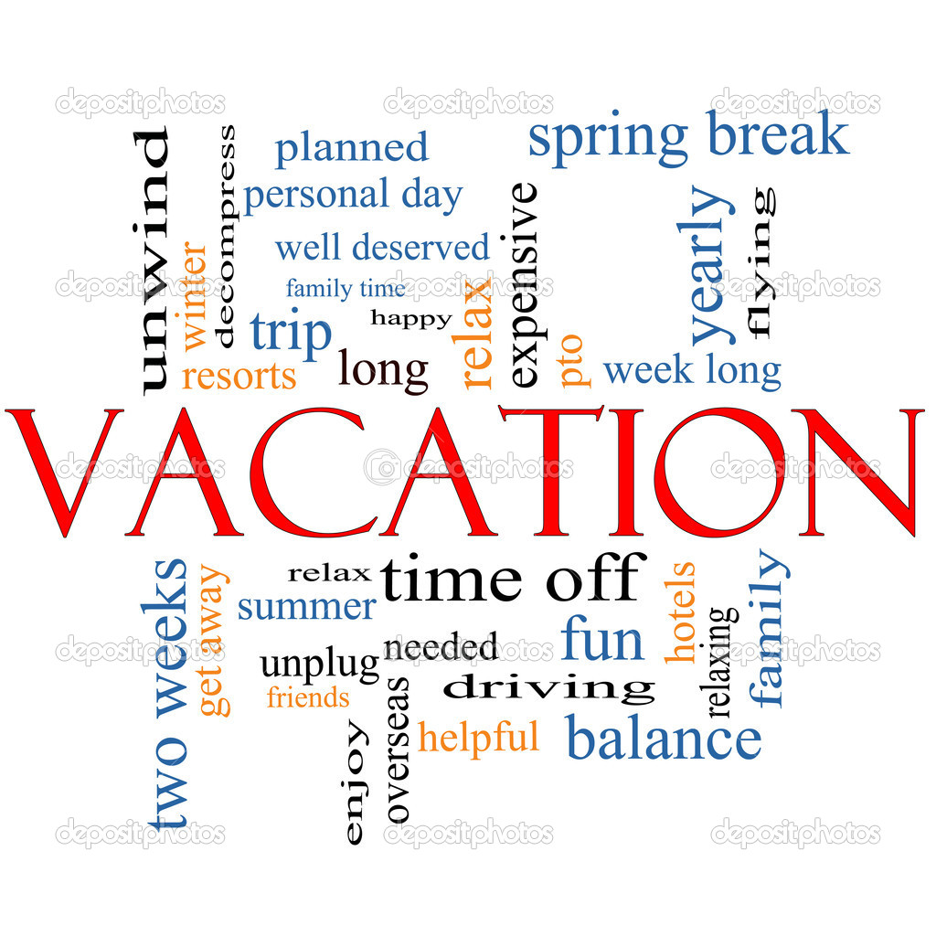 Vacation Word Cloud Concept