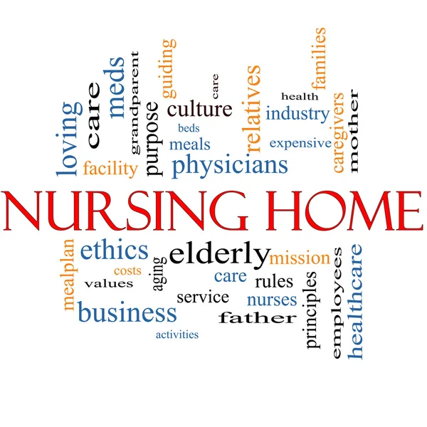 Nursing Home Word Cloud Concept — Stock Photo, Image