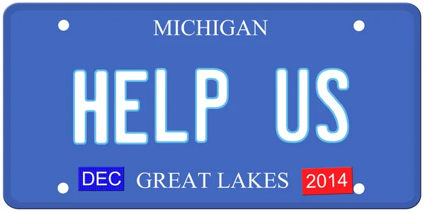 Help Us Michigan — Stock Photo, Image