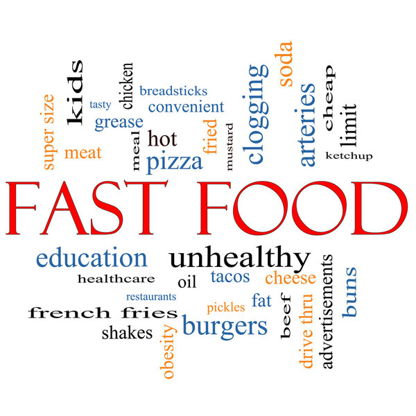 Fast Food Word Cloud Concept