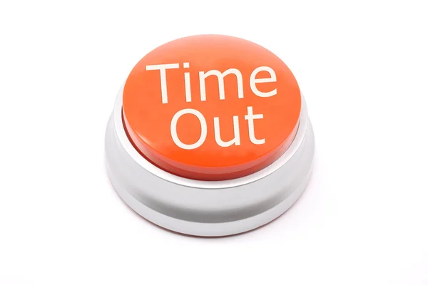 Large red Time Out button — Stock Photo, Image