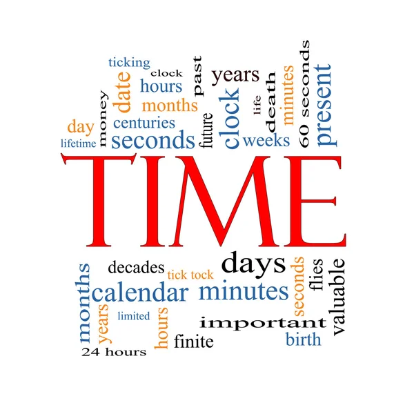 Concetto Time Word Cloud — Foto Stock