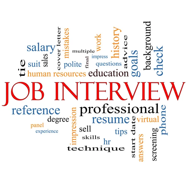 Job Interview Word Cloud Concept — Stock Photo, Image