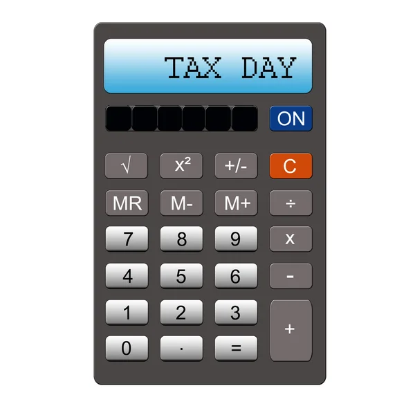 Tax Day Calculator — Stock Photo, Image