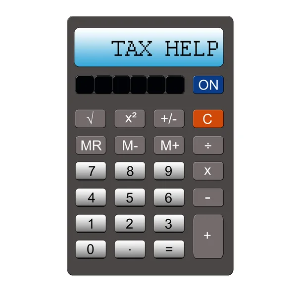Vergi yardım hesap makinesi — Stok fotoğraf