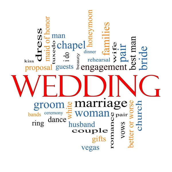 Wedding Word Cloud Concept — Stock Photo, Image